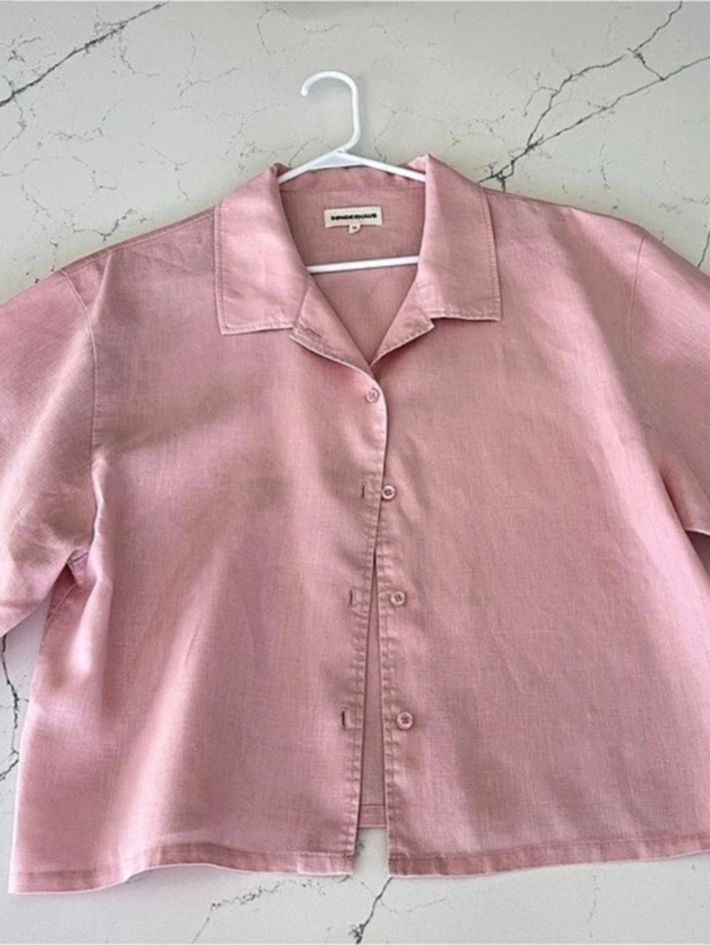 Sonderhaus The Linen Top in Pink Size XS Like New